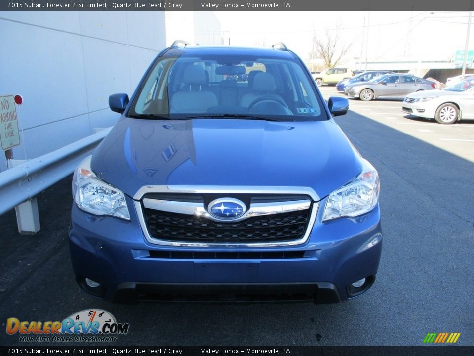 2015 Subaru Forester 2.5i Limited Quartz Blue Pearl / Gray Photo #9