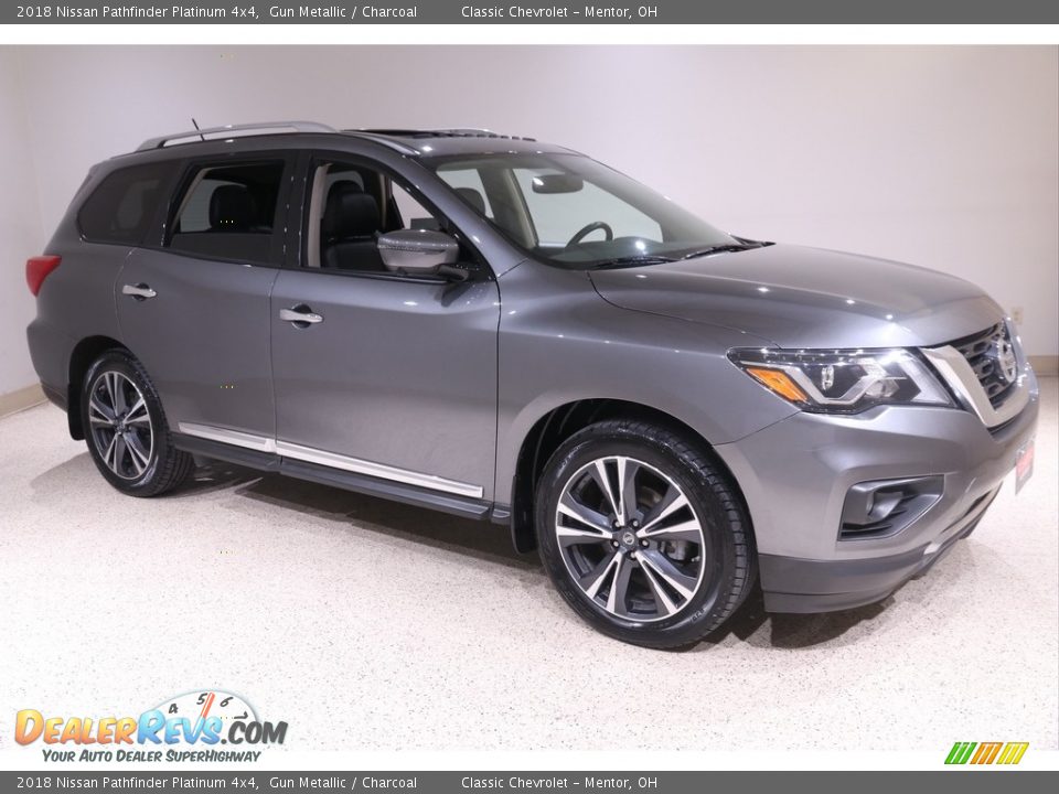 2018 Nissan Pathfinder Platinum 4x4 Gun Metallic / Charcoal Photo #1