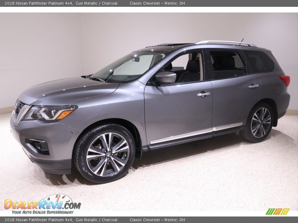 2018 Nissan Pathfinder Platinum 4x4 Gun Metallic / Charcoal Photo #3