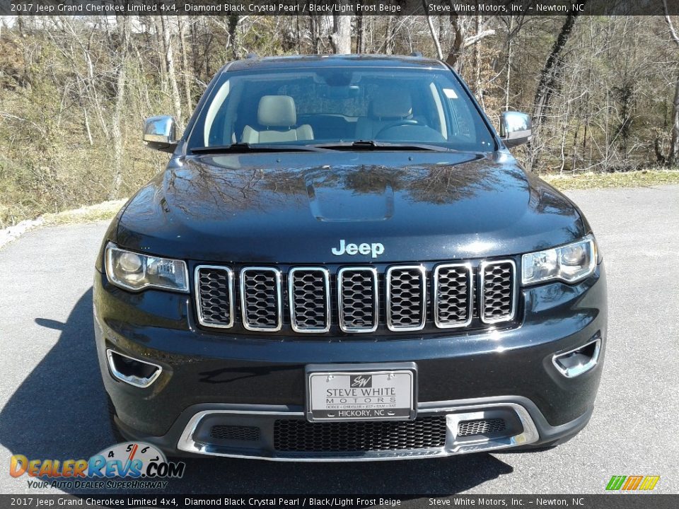 2017 Jeep Grand Cherokee Limited 4x4 Diamond Black Crystal Pearl / Black/Light Frost Beige Photo #3