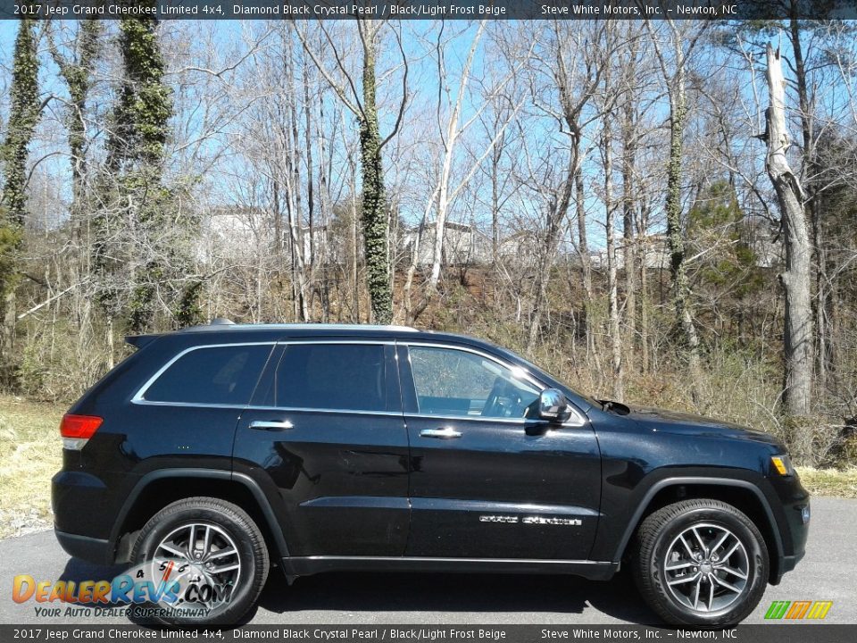 2017 Jeep Grand Cherokee Limited 4x4 Diamond Black Crystal Pearl / Black/Light Frost Beige Photo #5