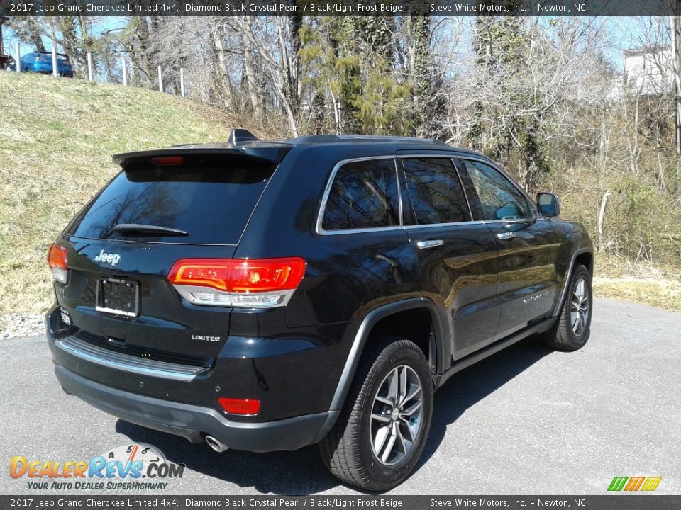 2017 Jeep Grand Cherokee Limited 4x4 Diamond Black Crystal Pearl / Black/Light Frost Beige Photo #6