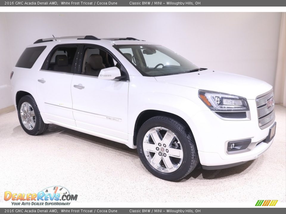 2016 GMC Acadia Denali AWD White Frost Tricoat / Cocoa Dune Photo #1