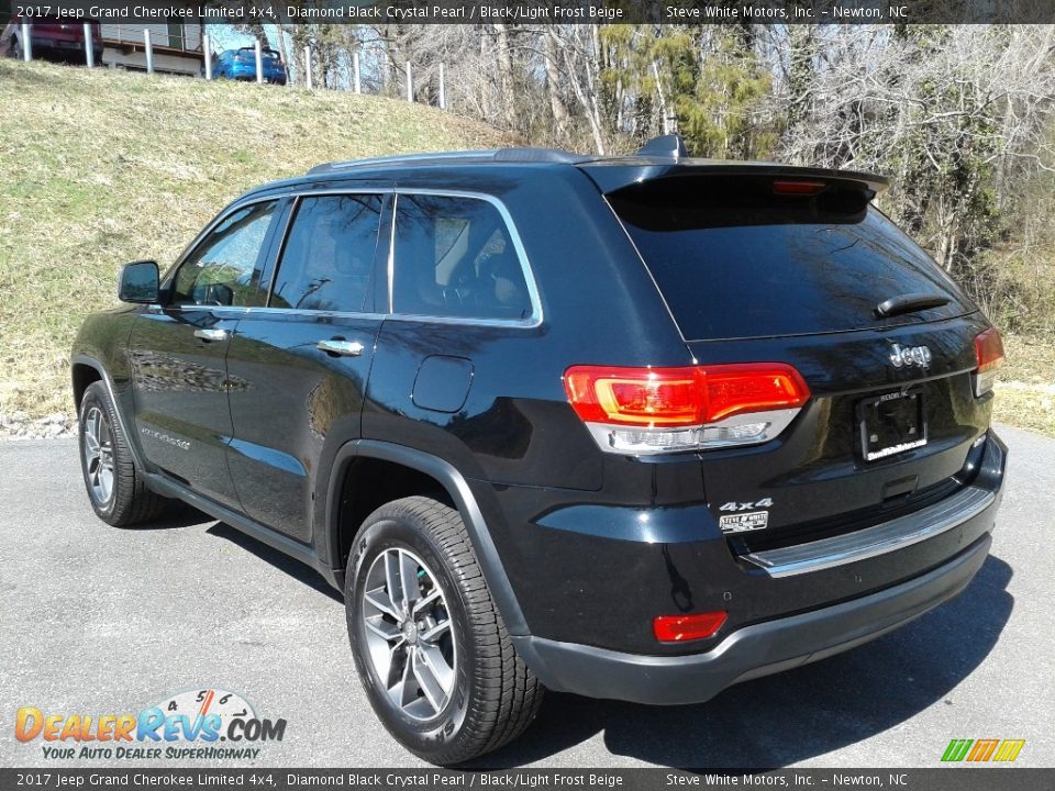 2017 Jeep Grand Cherokee Limited 4x4 Diamond Black Crystal Pearl / Black/Light Frost Beige Photo #8