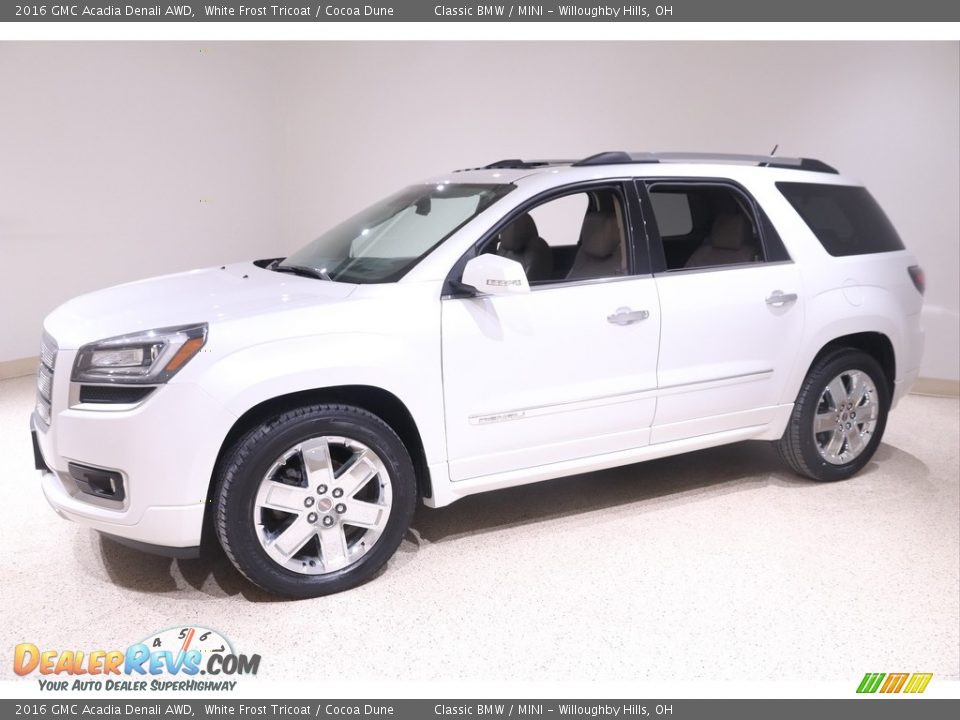 2016 GMC Acadia Denali AWD White Frost Tricoat / Cocoa Dune Photo #3