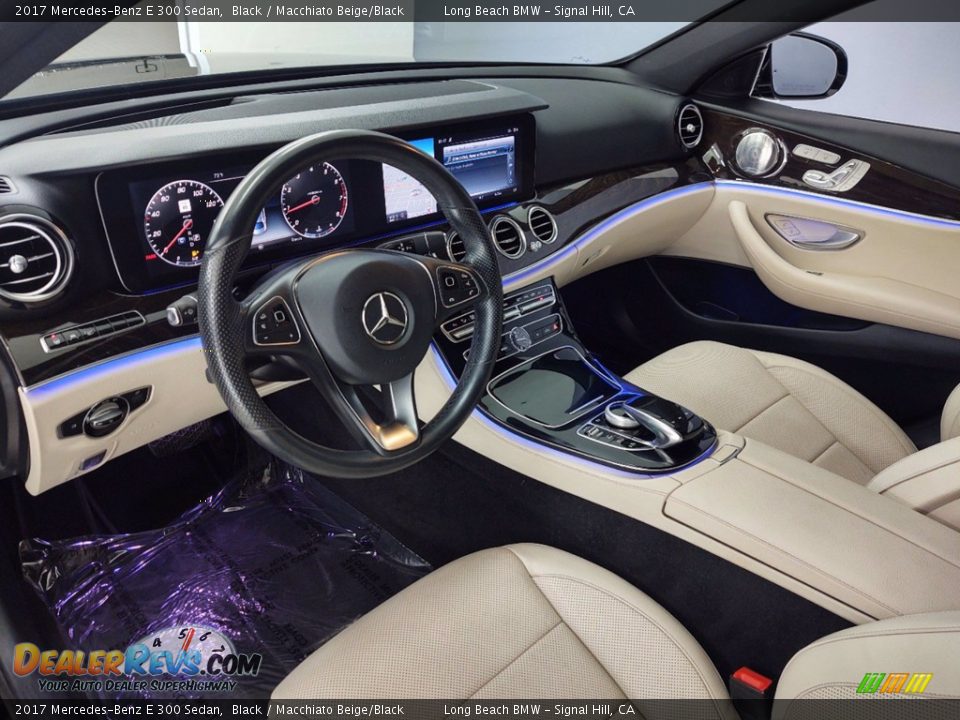 Macchiato Beige/Black Interior - 2017 Mercedes-Benz E 300 Sedan Photo #7