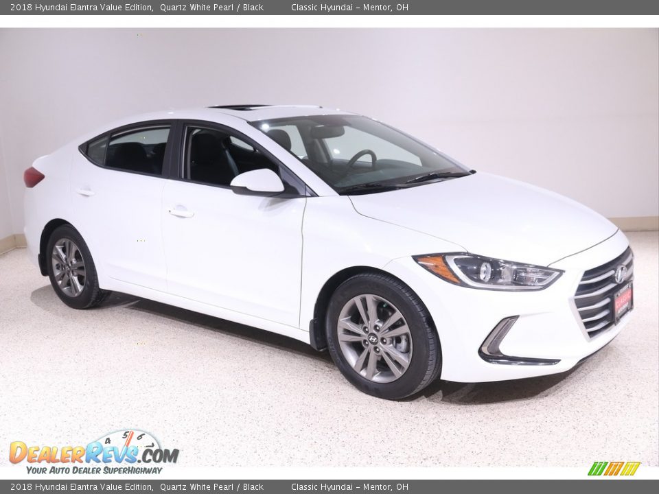 2018 Hyundai Elantra Value Edition Quartz White Pearl / Black Photo #1