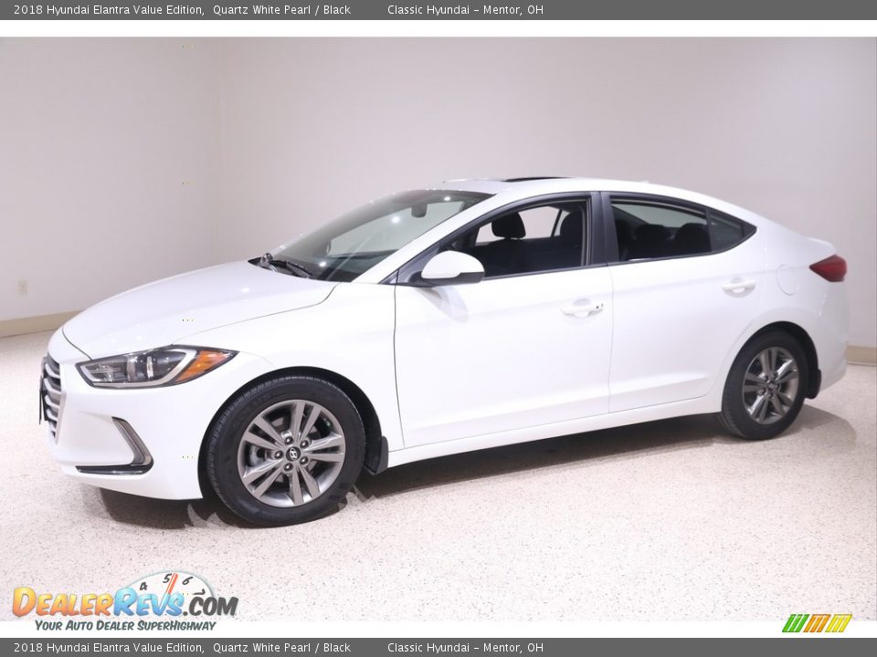 2018 Hyundai Elantra Value Edition Quartz White Pearl / Black Photo #3