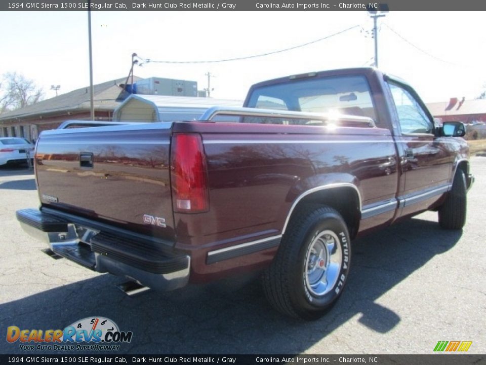 1994 GMC Sierra 1500 SLE Regular Cab Dark Hunt Club Red Metallic / Gray Photo #10