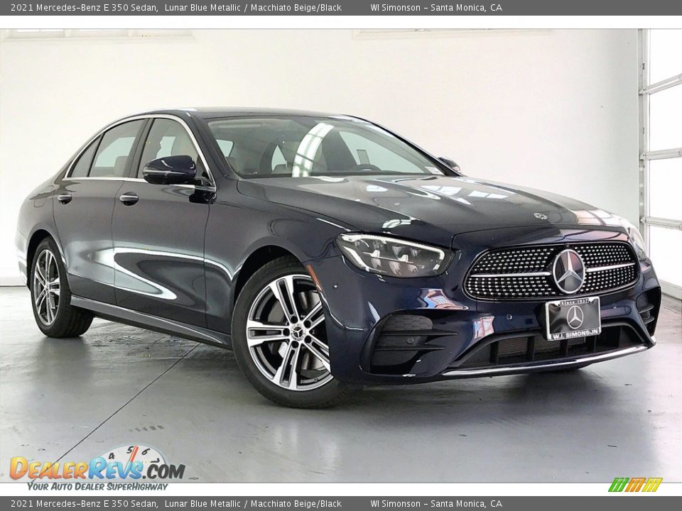 2021 Mercedes-Benz E 350 Sedan Lunar Blue Metallic / Macchiato Beige/Black Photo #12