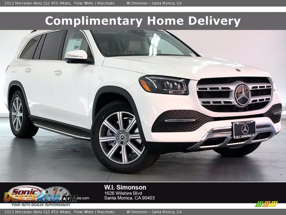 2021 Mercedes-Benz GLS 450 4Matic Polar White / Macchiato Photo #1