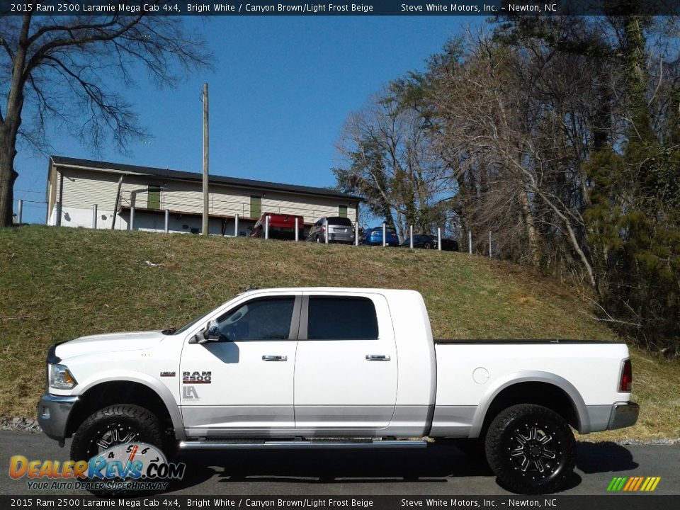 2015 Ram 2500 Laramie Mega Cab 4x4 Bright White / Canyon Brown/Light Frost Beige Photo #1