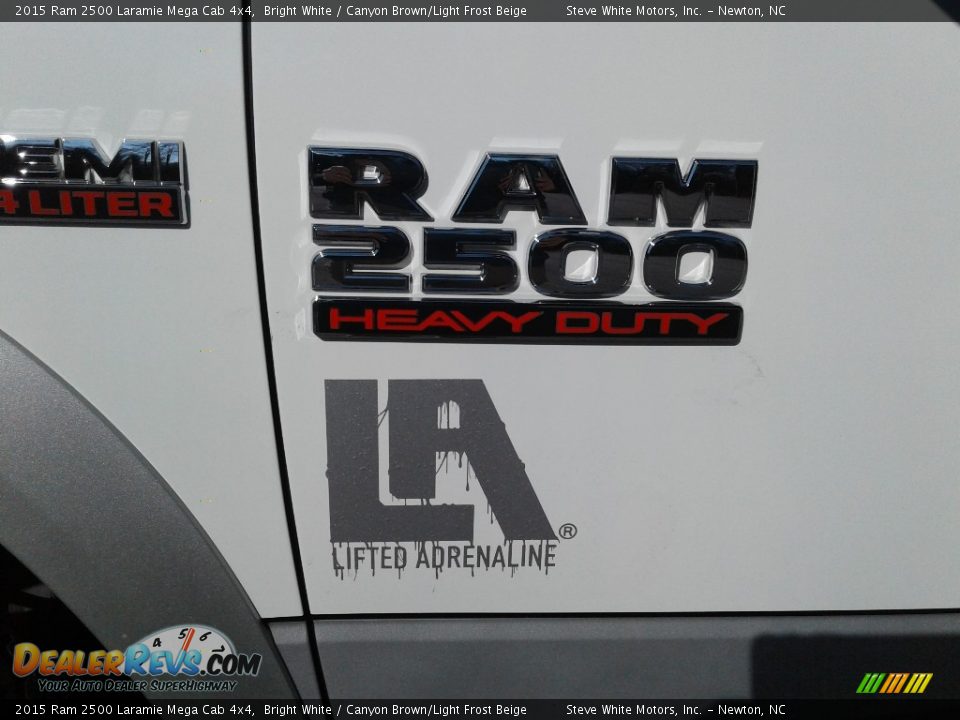 2015 Ram 2500 Laramie Mega Cab 4x4 Bright White / Canyon Brown/Light Frost Beige Photo #2