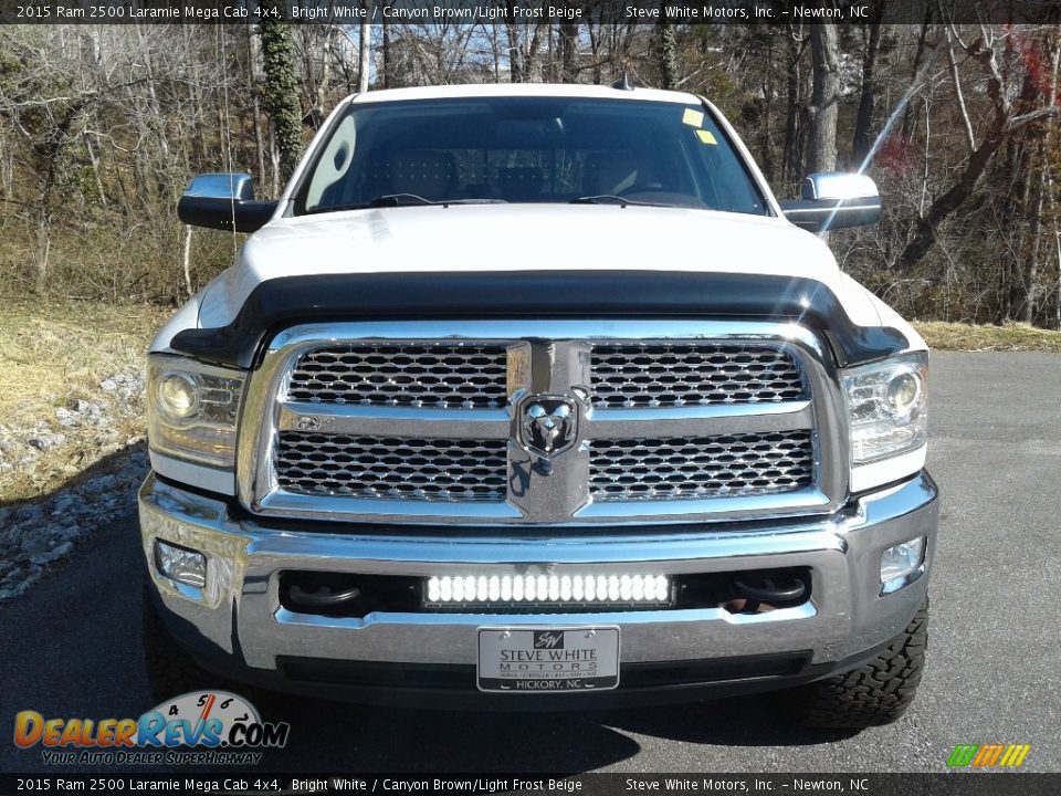 2015 Ram 2500 Laramie Mega Cab 4x4 Bright White / Canyon Brown/Light Frost Beige Photo #4