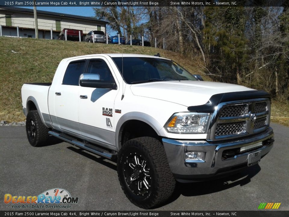 2015 Ram 2500 Laramie Mega Cab 4x4 Bright White / Canyon Brown/Light Frost Beige Photo #5