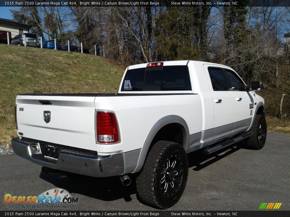 2015 Ram 2500 Laramie Mega Cab 4x4 Bright White / Canyon Brown/Light Frost Beige Photo #7