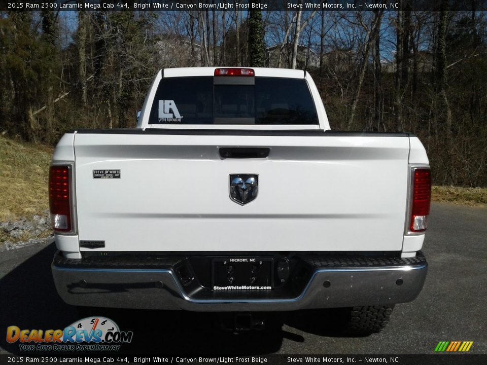 2015 Ram 2500 Laramie Mega Cab 4x4 Bright White / Canyon Brown/Light Frost Beige Photo #8