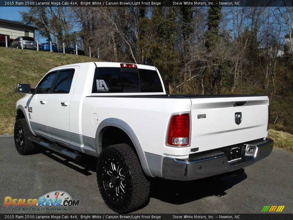 2015 Ram 2500 Laramie Mega Cab 4x4 Bright White / Canyon Brown/Light Frost Beige Photo #10