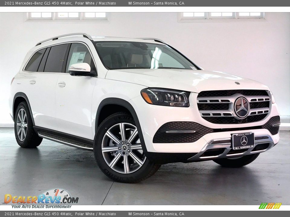 2021 Mercedes-Benz GLS 450 4Matic Polar White / Macchiato Photo #12