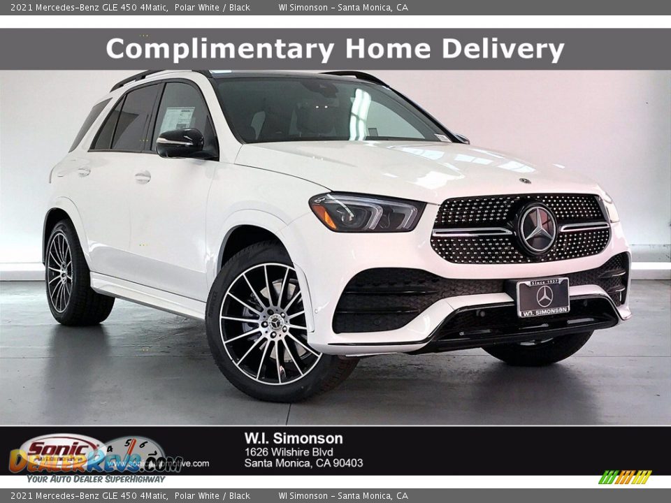 2021 Mercedes-Benz GLE 450 4Matic Polar White / Black Photo #1