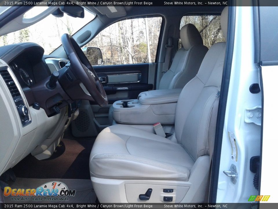 2015 Ram 2500 Laramie Mega Cab 4x4 Bright White / Canyon Brown/Light Frost Beige Photo #13