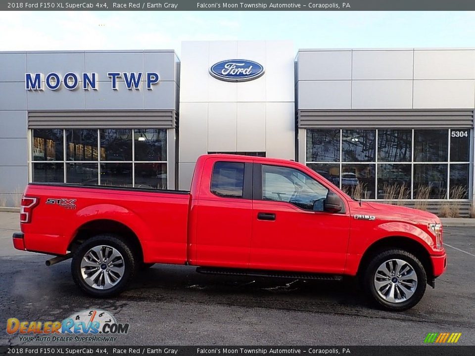 2018 Ford F150 XL SuperCab 4x4 Race Red / Earth Gray Photo #1