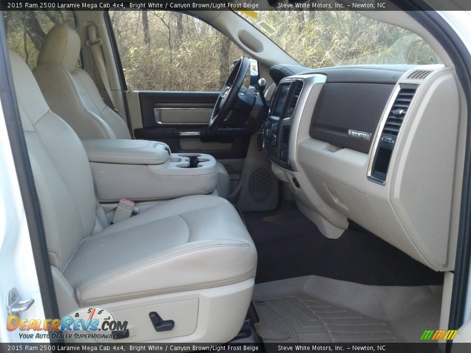 2015 Ram 2500 Laramie Mega Cab 4x4 Bright White / Canyon Brown/Light Frost Beige Photo #20