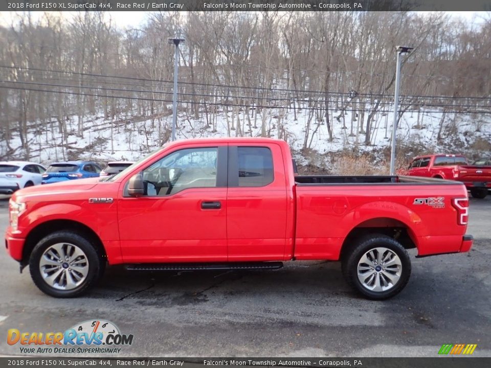 2018 Ford F150 XL SuperCab 4x4 Race Red / Earth Gray Photo #5