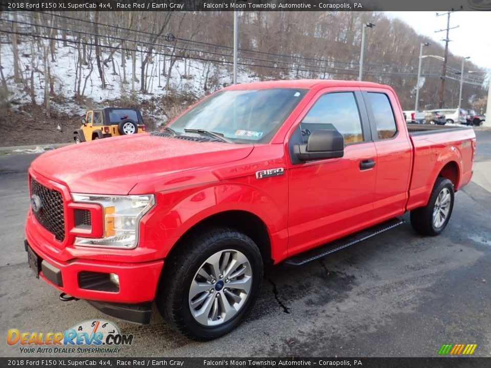 2018 Ford F150 XL SuperCab 4x4 Race Red / Earth Gray Photo #6