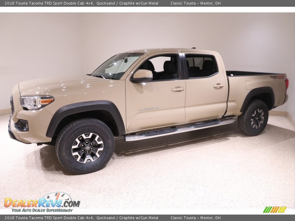 2018 Toyota Tacoma TRD Sport Double Cab 4x4 Quicksand / Graphite w/Gun Metal Photo #3