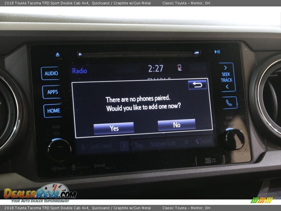 2018 Toyota Tacoma TRD Sport Double Cab 4x4 Quicksand / Graphite w/Gun Metal Photo #13