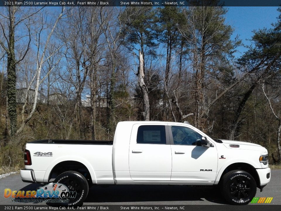 2021 Ram 2500 Laramie Mega Cab 4x4 Pearl White / Black Photo #5