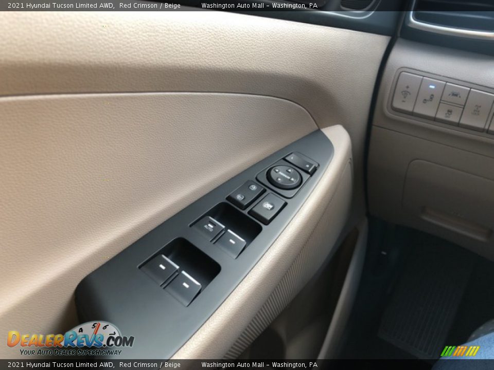 2021 Hyundai Tucson Limited AWD Red Crimson / Beige Photo #15