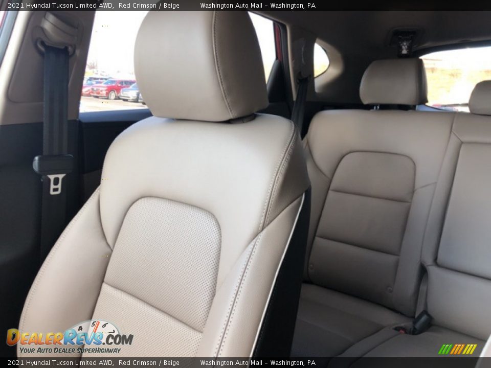 2021 Hyundai Tucson Limited AWD Red Crimson / Beige Photo #17