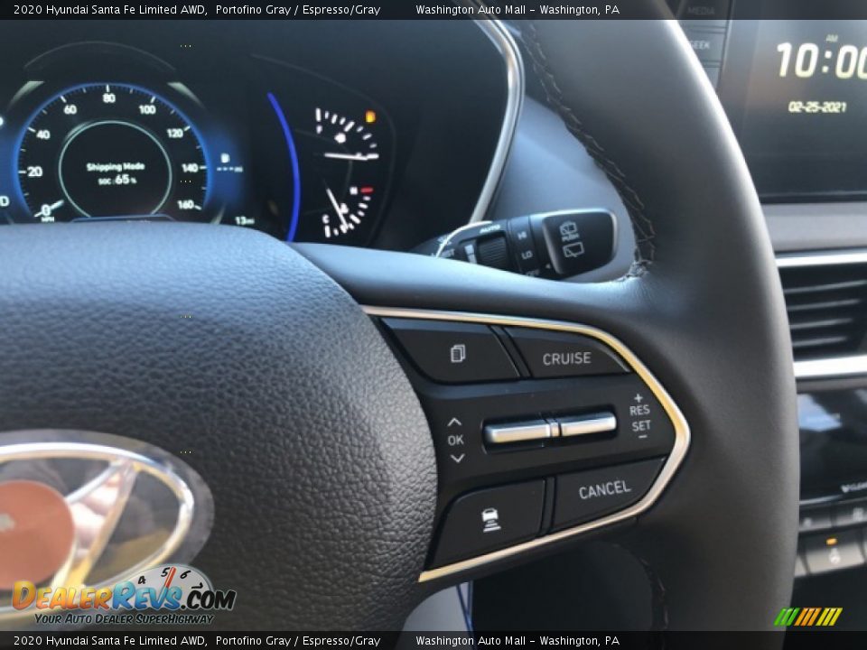 2020 Hyundai Santa Fe Limited AWD Portofino Gray / Espresso/Gray Photo #13