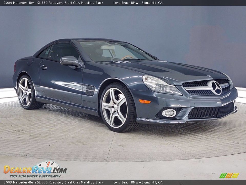 2009 Mercedes-Benz SL 550 Roadster Steel Grey Metallic / Black Photo #1