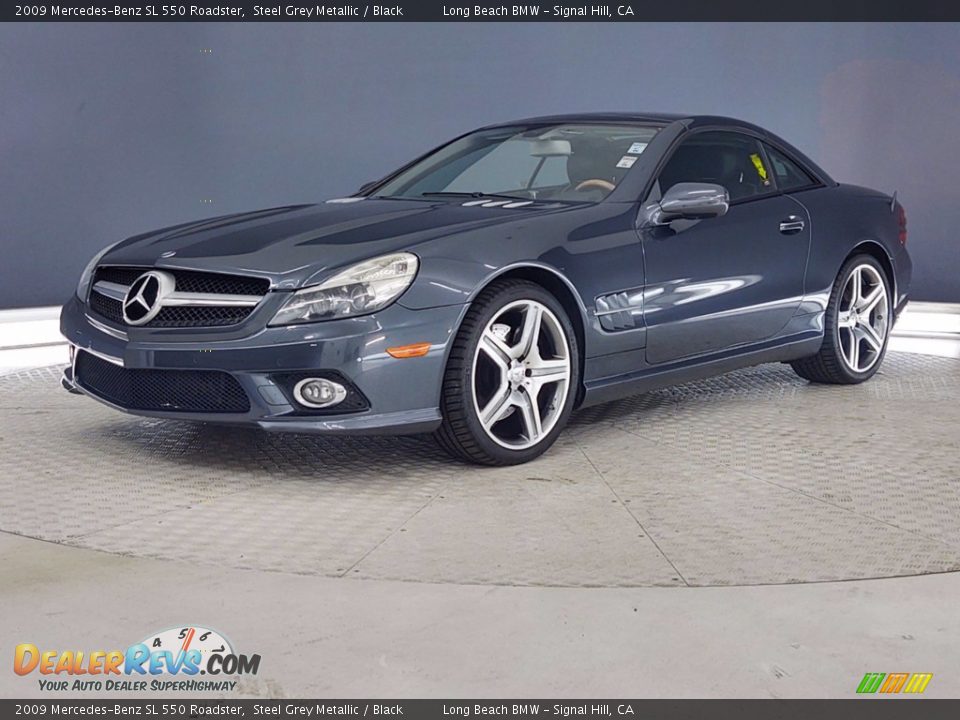 2009 Mercedes-Benz SL 550 Roadster Steel Grey Metallic / Black Photo #4