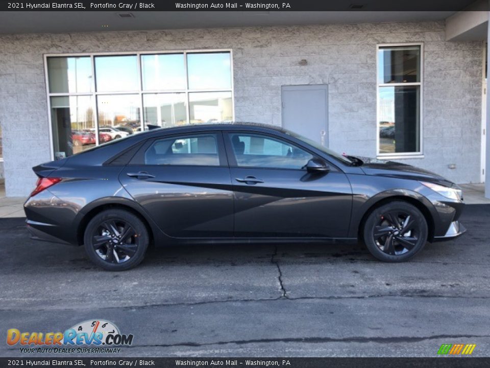 2021 Hyundai Elantra SEL Portofino Gray / Black Photo #2