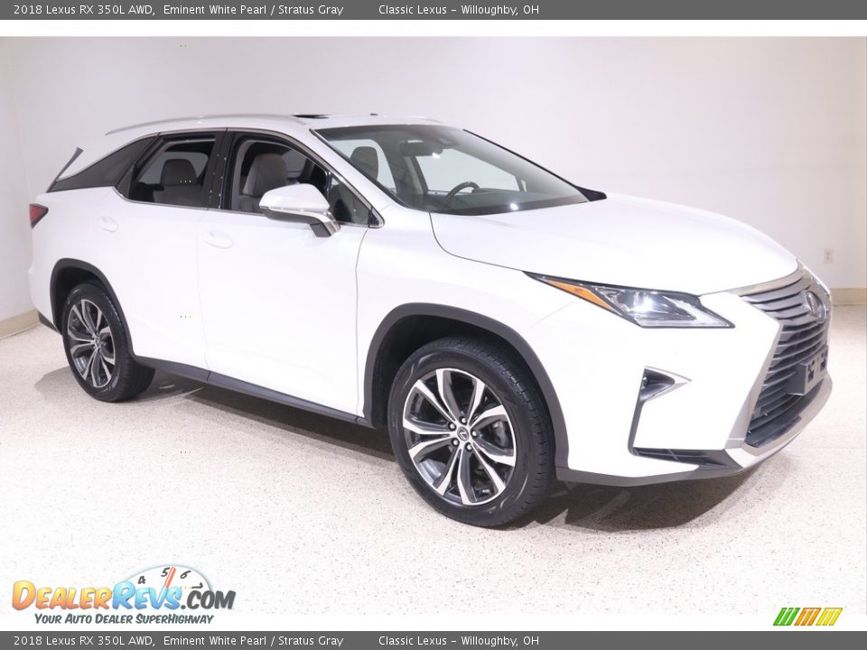 2018 Lexus RX 350L AWD Eminent White Pearl / Stratus Gray Photo #1