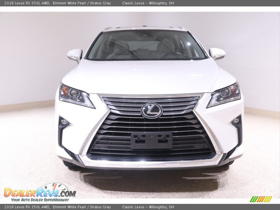 2018 Lexus RX 350L AWD Eminent White Pearl / Stratus Gray Photo #2