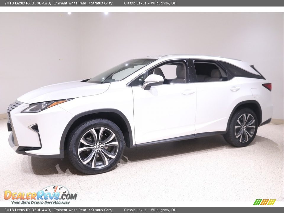 2018 Lexus RX 350L AWD Eminent White Pearl / Stratus Gray Photo #3