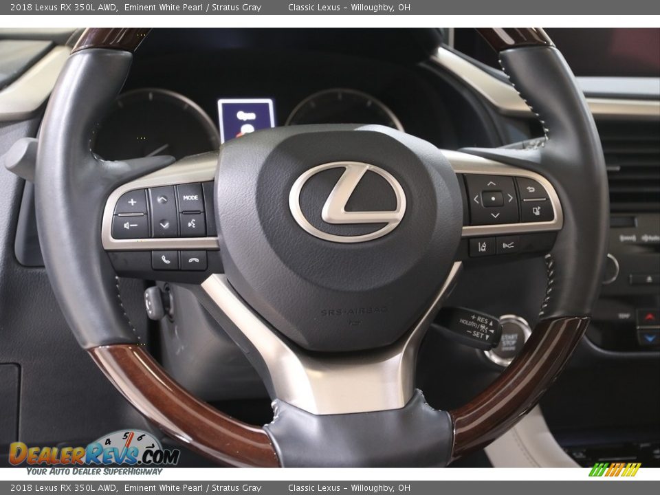 2018 Lexus RX 350L AWD Eminent White Pearl / Stratus Gray Photo #7