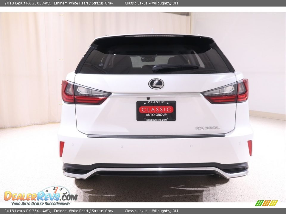 2018 Lexus RX 350L AWD Eminent White Pearl / Stratus Gray Photo #25