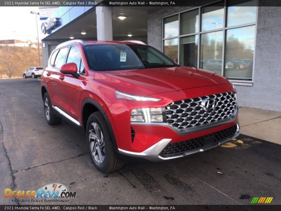 2021 Hyundai Santa Fe SEL AWD Calypso Red / Black Photo #1