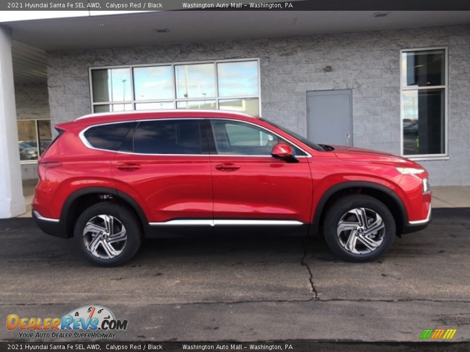 2021 Hyundai Santa Fe SEL AWD Calypso Red / Black Photo #2