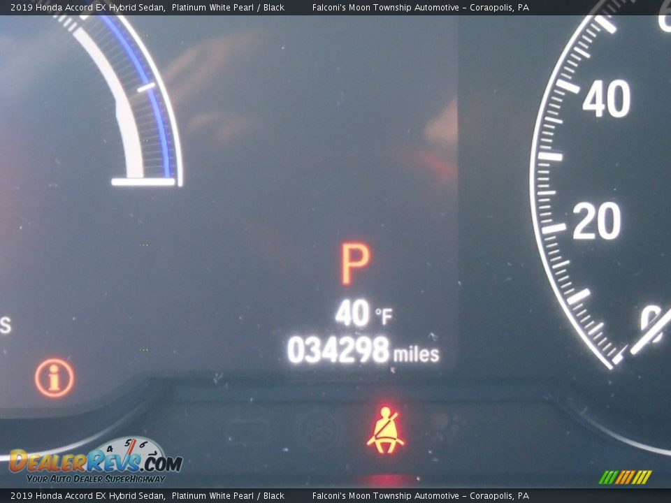 2019 Honda Accord EX Hybrid Sedan Platinum White Pearl / Black Photo #24