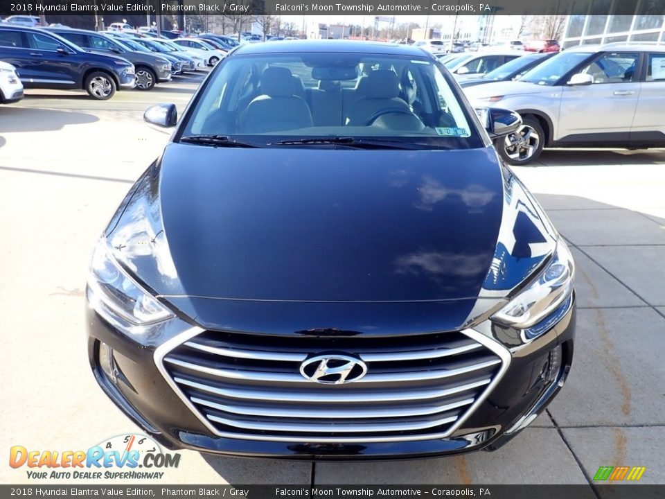 2018 Hyundai Elantra Value Edition Phantom Black / Gray Photo #8