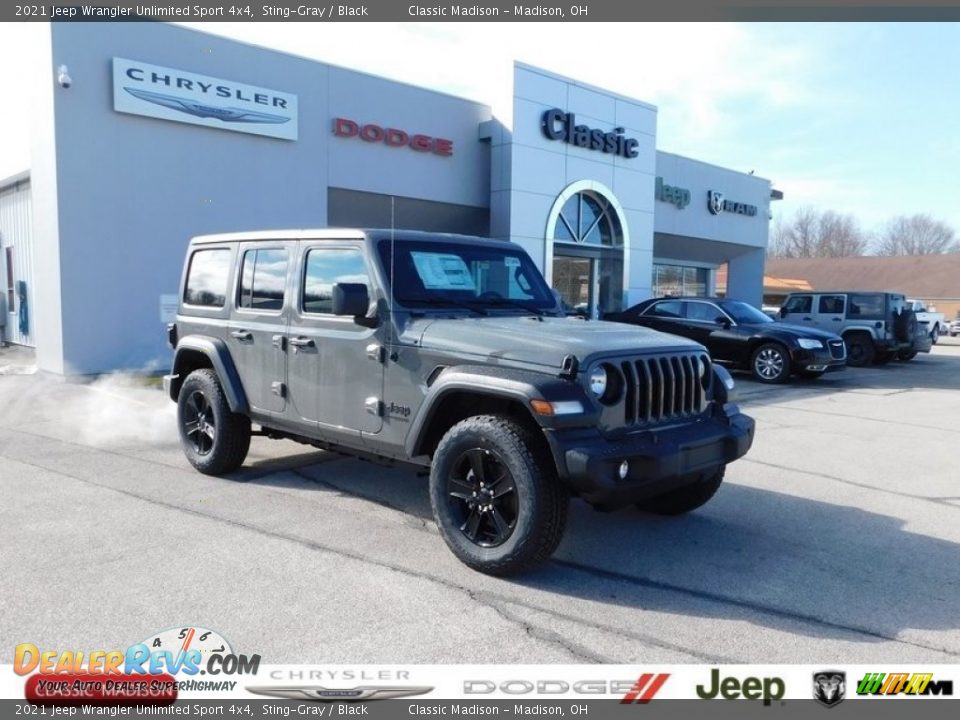 2021 Jeep Wrangler Unlimited Sport 4x4 Sting-Gray / Black Photo #1