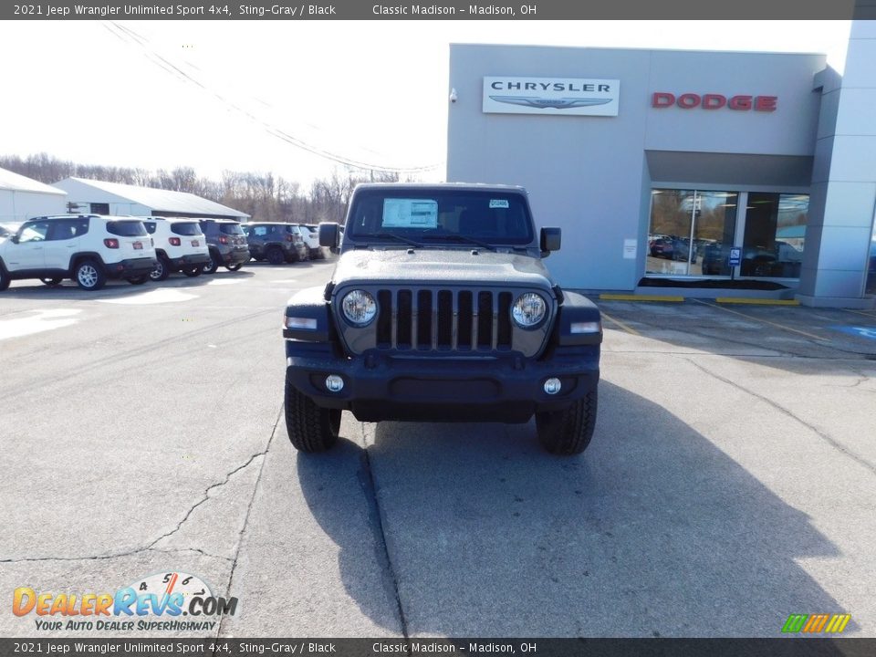 2021 Jeep Wrangler Unlimited Sport 4x4 Sting-Gray / Black Photo #8