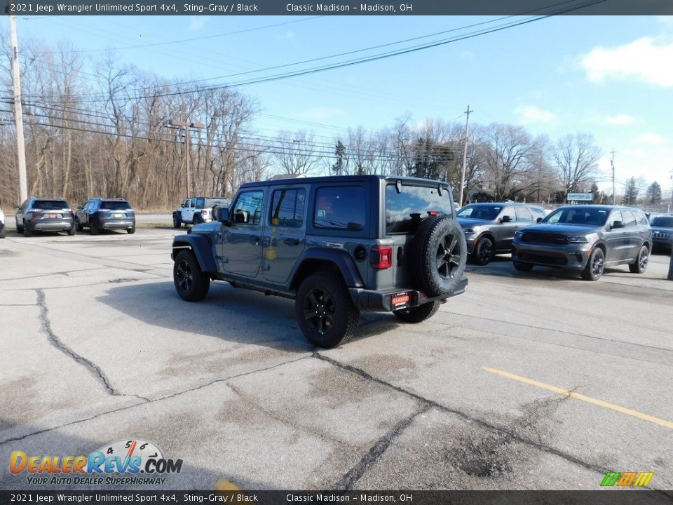 2021 Jeep Wrangler Unlimited Sport 4x4 Sting-Gray / Black Photo #10